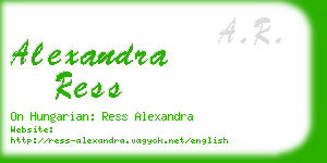 alexandra ress business card